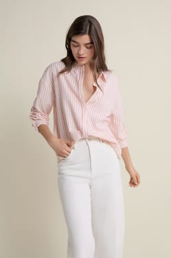 Chemise &agrave; rayures;${refinementColor}