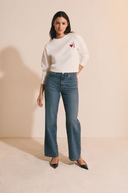 Sudadera de algod&oacute;n con estampado de corazones;${refinementColor}