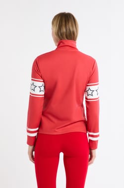 Technical material T-shirt with fleece lining and 'ski club' print;${refinementColor}