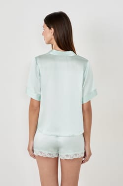 SPE PL - Chemise de pyjama manches courtes en soie;${refinementColor}