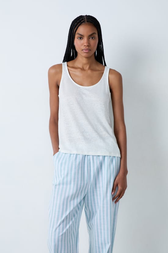 100% Linen Tank Top;${refinementColor}