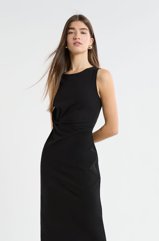 Robe à détail noué;${refinementColor}