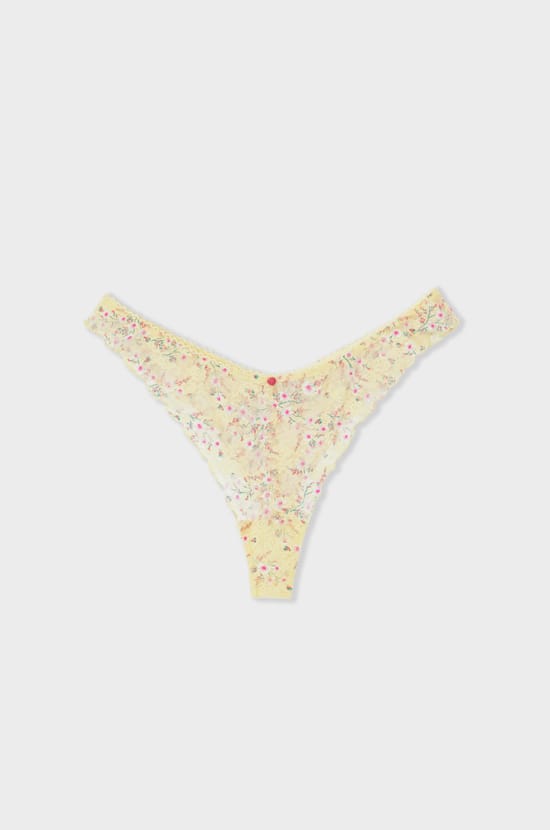 Printed lace tanga;${refinementColor}