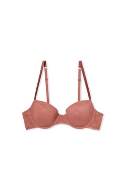 Soutien-gorge coques fines en dentelle;${refinementColor}