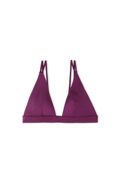 Triangle Bikini Top with Double Straps;${refinementColor}