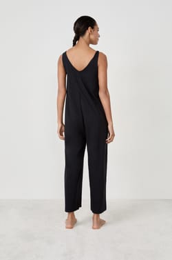 Wide Cotton Pajama Jumpsuit;${refinementColor}