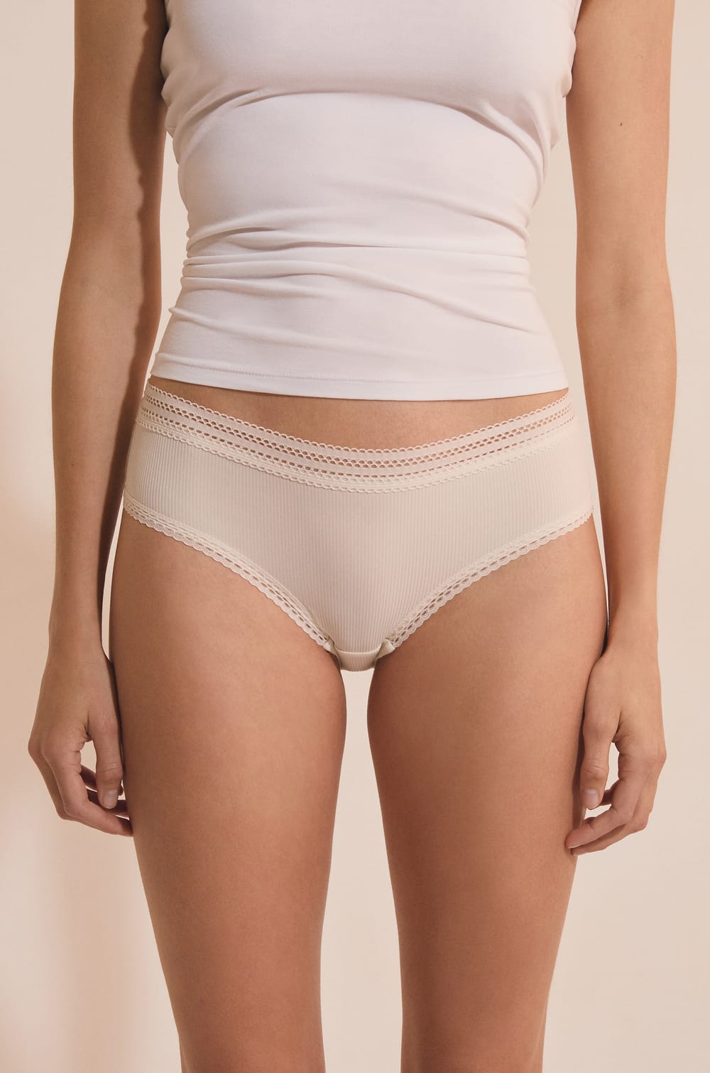Microfibre Boyshort with Lace Details;${refinementColor}