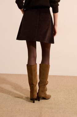 Jupe courte en coton;${refinementColor}