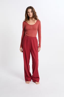 Pantal&oacute;n de pijama a cuadros de algod&oacute;n;${refinementColor}