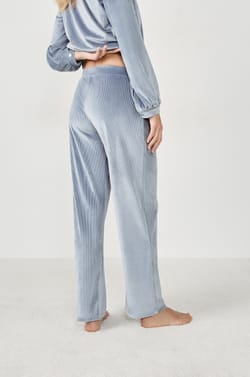Pantalon de pyjama effet velours;${refinementColor}
