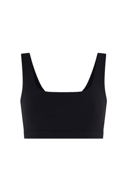 Brassi&egrave;re sans armature &agrave; encolure carr&eacute;e en microfibre - Maintien moyen;${refinementColor}