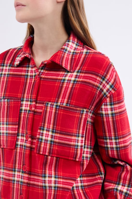 Camisa de pijama a cuadros;${refinementColor}