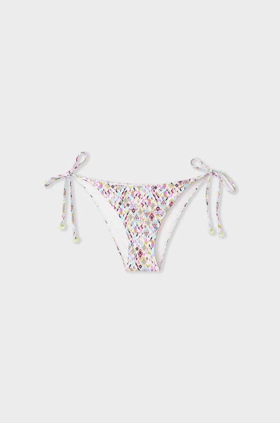 Brasilianischer Bikini-Slip zum Binden mit Print;${refinementColor}