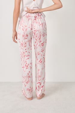 Printed satin trousers;${refinementColor}