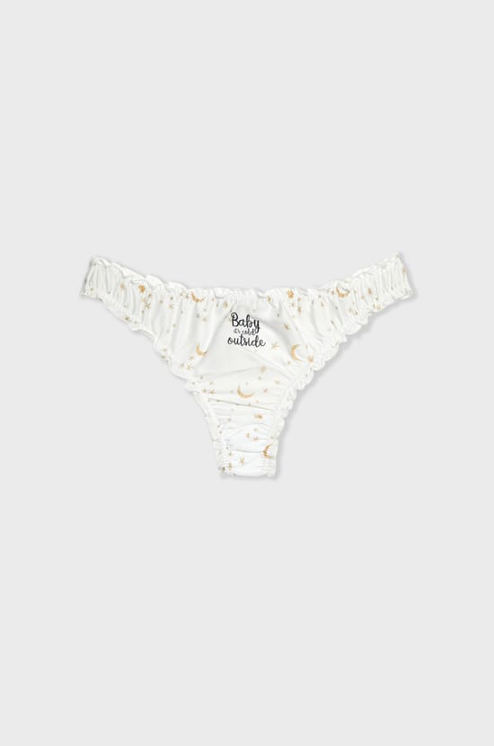 Printed satin bloomer tanga;${refinementColor}