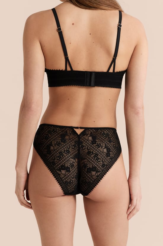 Culotte en dentelle et microfibre;${refinementColor}