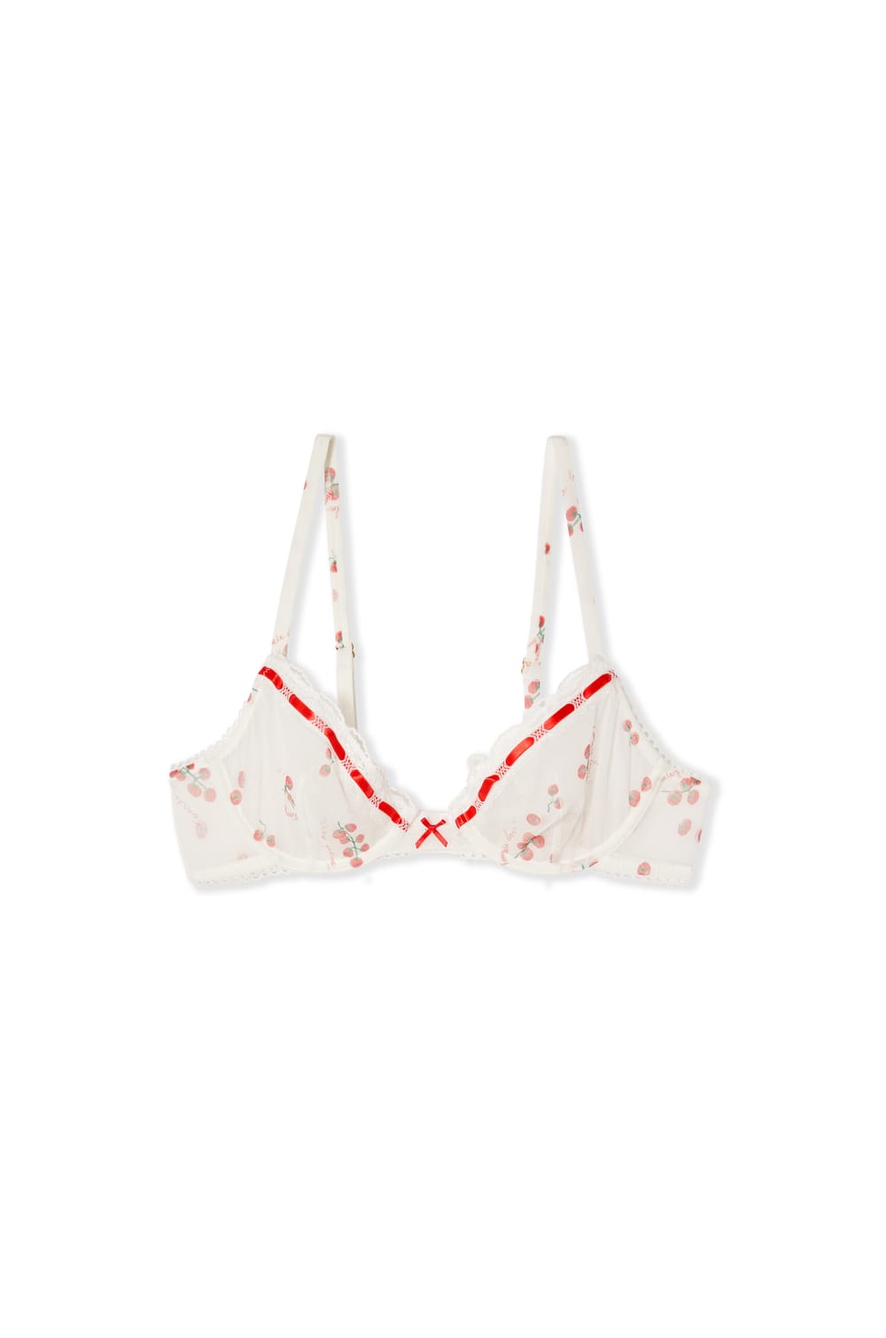 Soutien-gorge en tulle &agrave; motifs;${refinementColor}