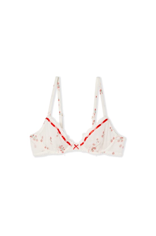 Soutien-gorge en tulle &agrave; motifs;${refinementColor}