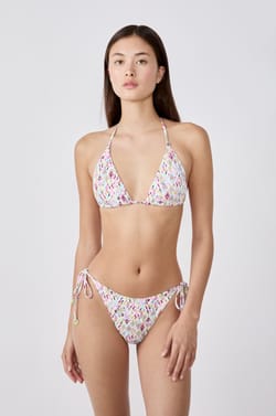 Triangle haut de maillot sans armatures à motifs;${refinementColor}
