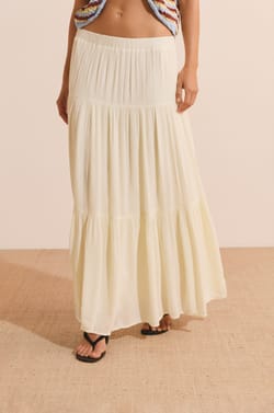 Jupe longue fluide &agrave; panneaux;${refinementColor}