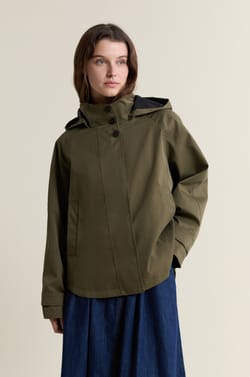 Trench met capuchon van katoen;${refinementColor}