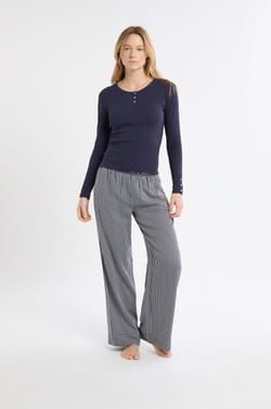 Langarm-T-Shirt aus Baumwolle mit Knöpfen;${refinementColor}