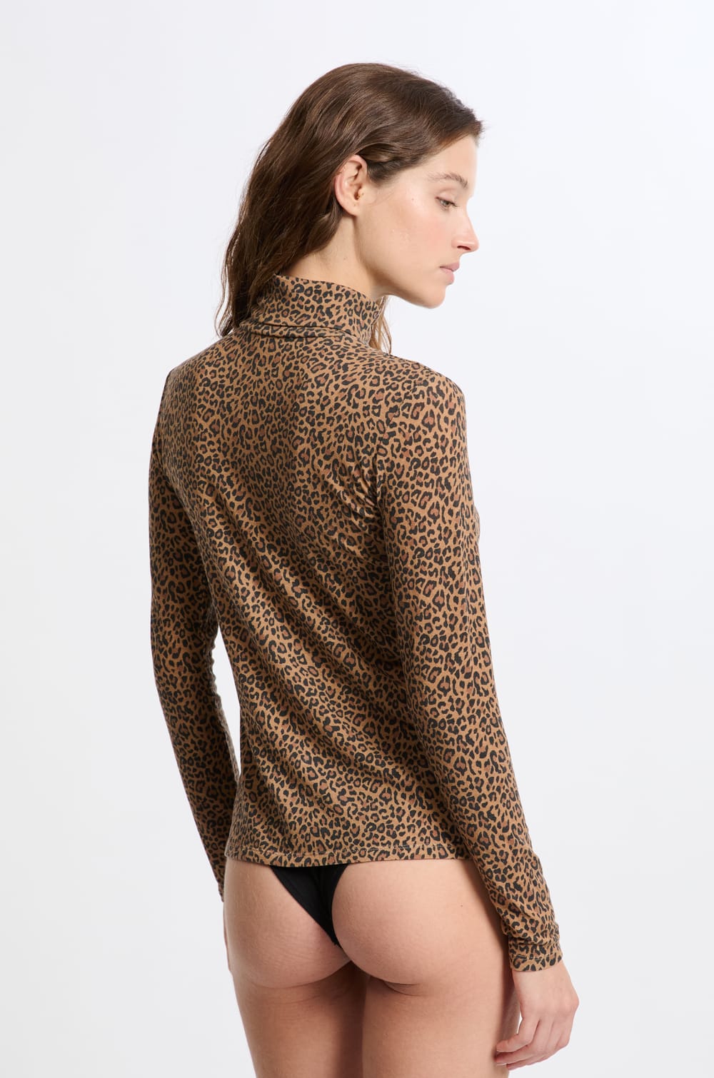 T-shirt thermique col roulé avec cachemire;${refinementColor}