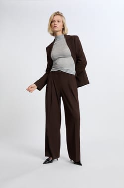 Pantalon large en twill;${refinementColor}