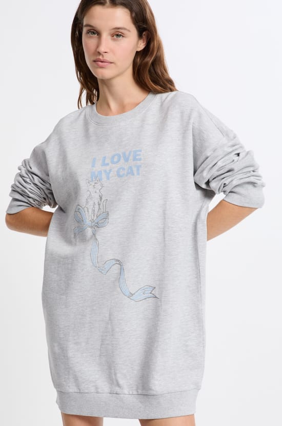 Robe de pyjama avec motifs chats;${refinementColor}