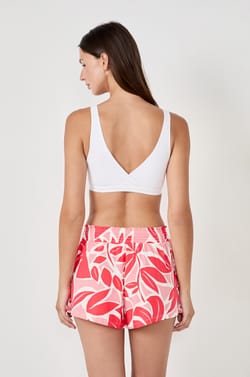 Printed Pajama Shorts;${refinementColor}