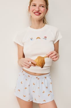 Short de pyjama &agrave; motifs croissants;${refinementColor}