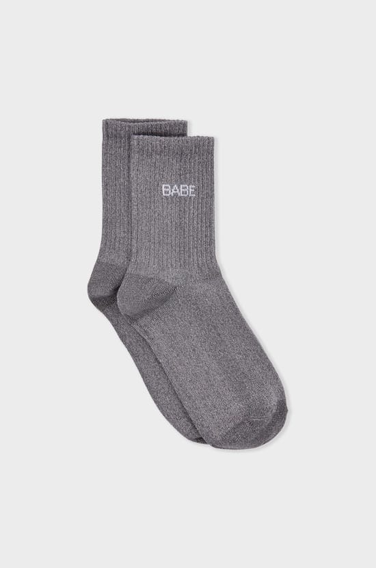 Chaussettes irrisées avec écriture;${refinementColor}