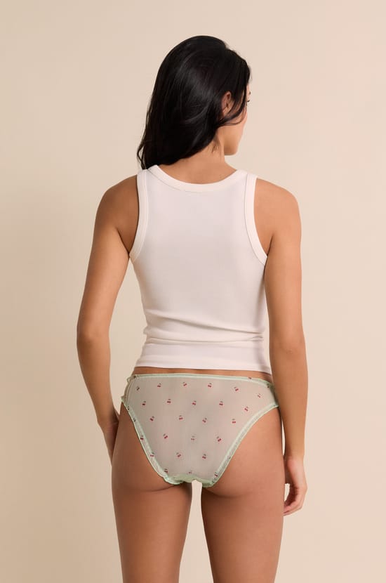 Bloomer slip in bedrukte tule;${refinementColor}