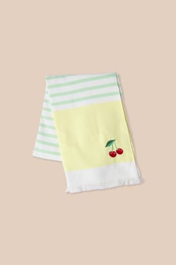 Fouta en coton &agrave; rayures;${refinementColor}