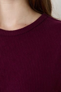 Short-sleeved ribbed T-shirt;${refinementColor}
