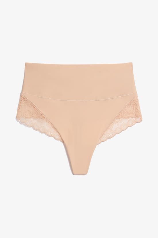 High-Waist Smoothing Thong - Light Support;${refinementColor}