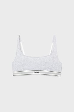 Cotton Ribbed Bralette;${refinementColor}