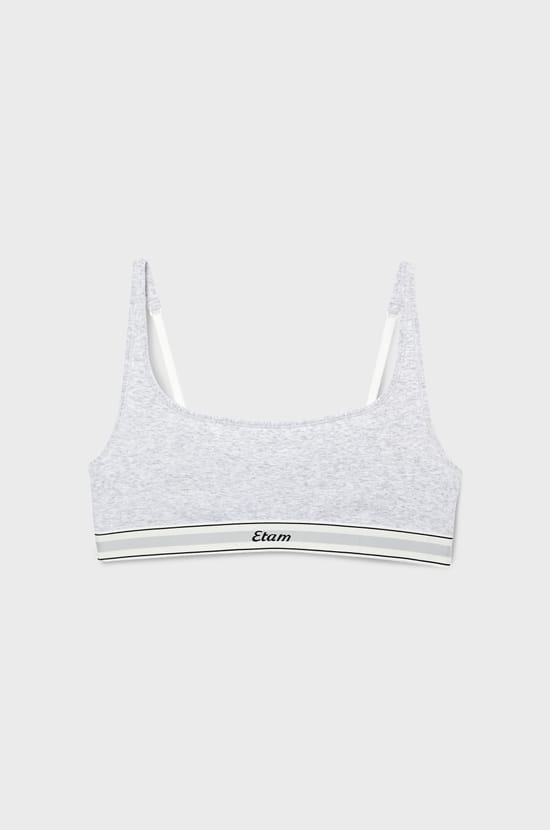 Cotton Ribbed Bralette;${refinementColor}