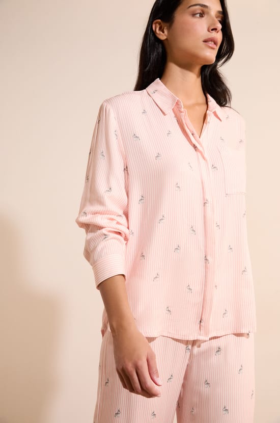 Chemise de pyjama &agrave; motifs;${refinementColor}