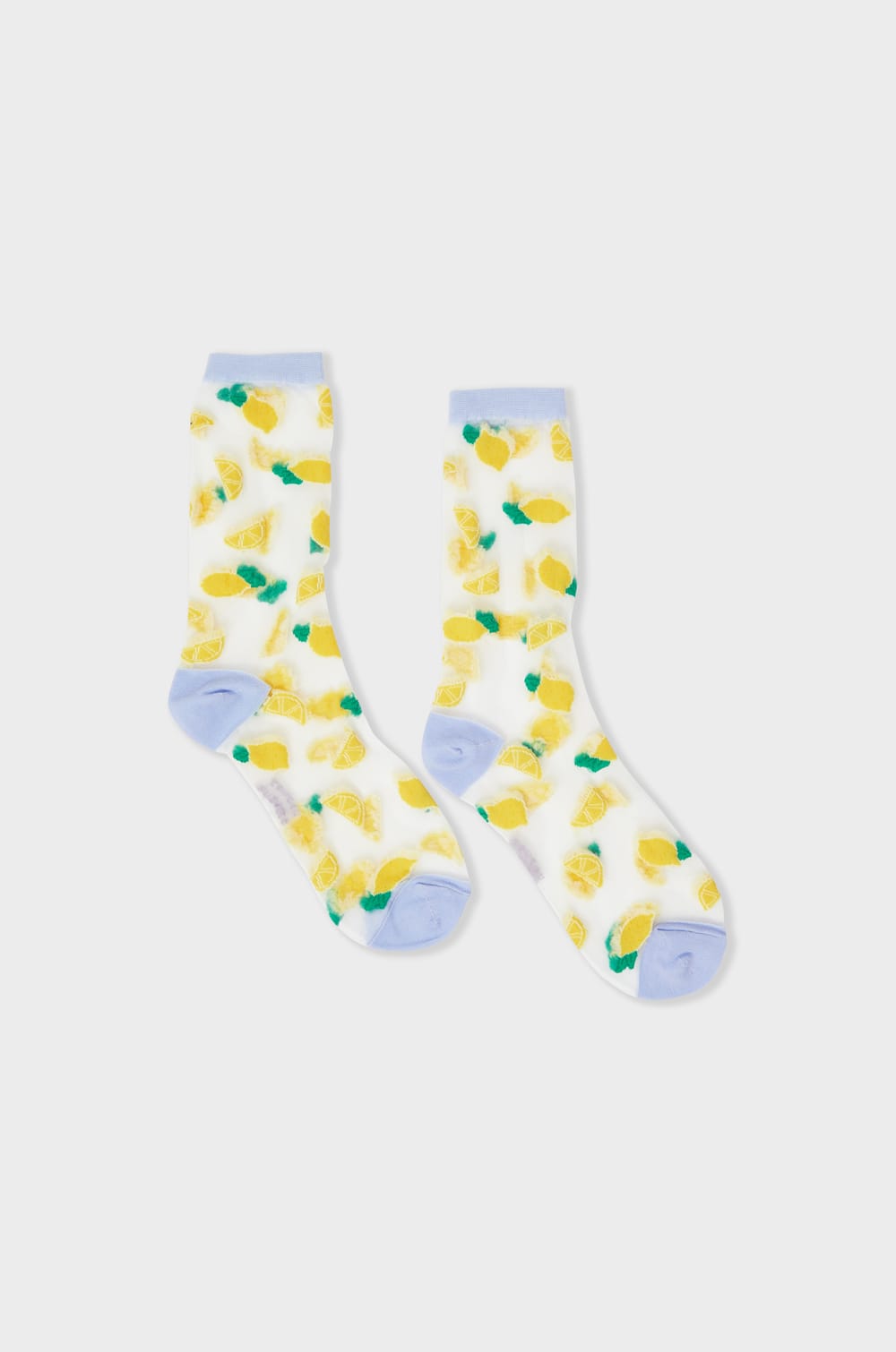 Chaussettes transparentes &agrave; motifs citrons Coucou Suzette;${refinementColor}