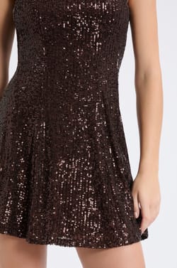 Sleeveless Sequin Dress;${refinementColor}