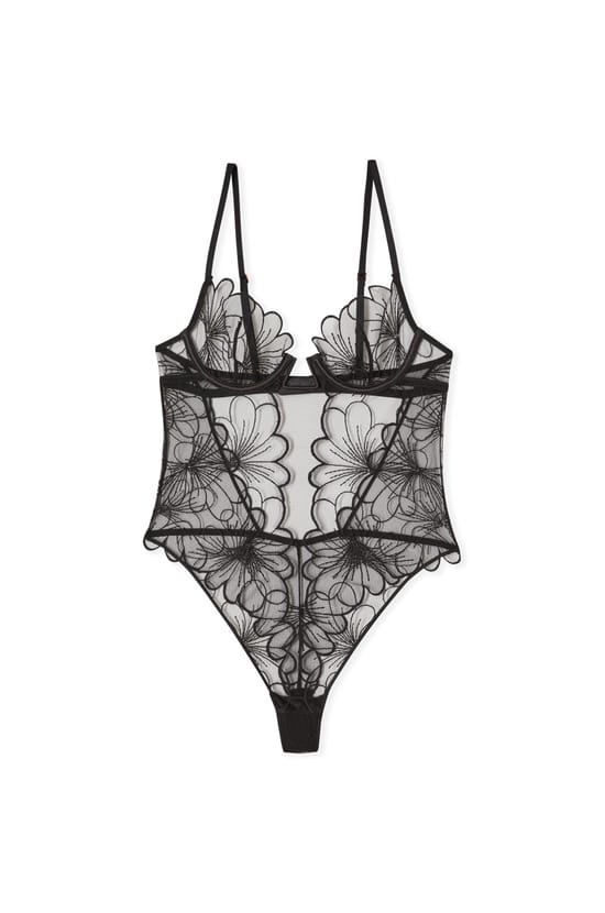 Embroidered Bodysuit;${refinementColor}