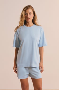 T-shirt de pyjama manches courtes en coton;${refinementColor}