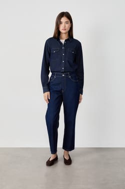 Chemise effet denim;${refinementColor}