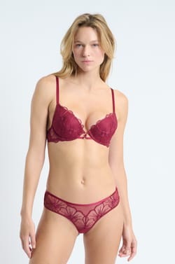 Beha N.2 - Push-up beha met diepe decollet&eacute; en geborduurde details;${refinementColor}