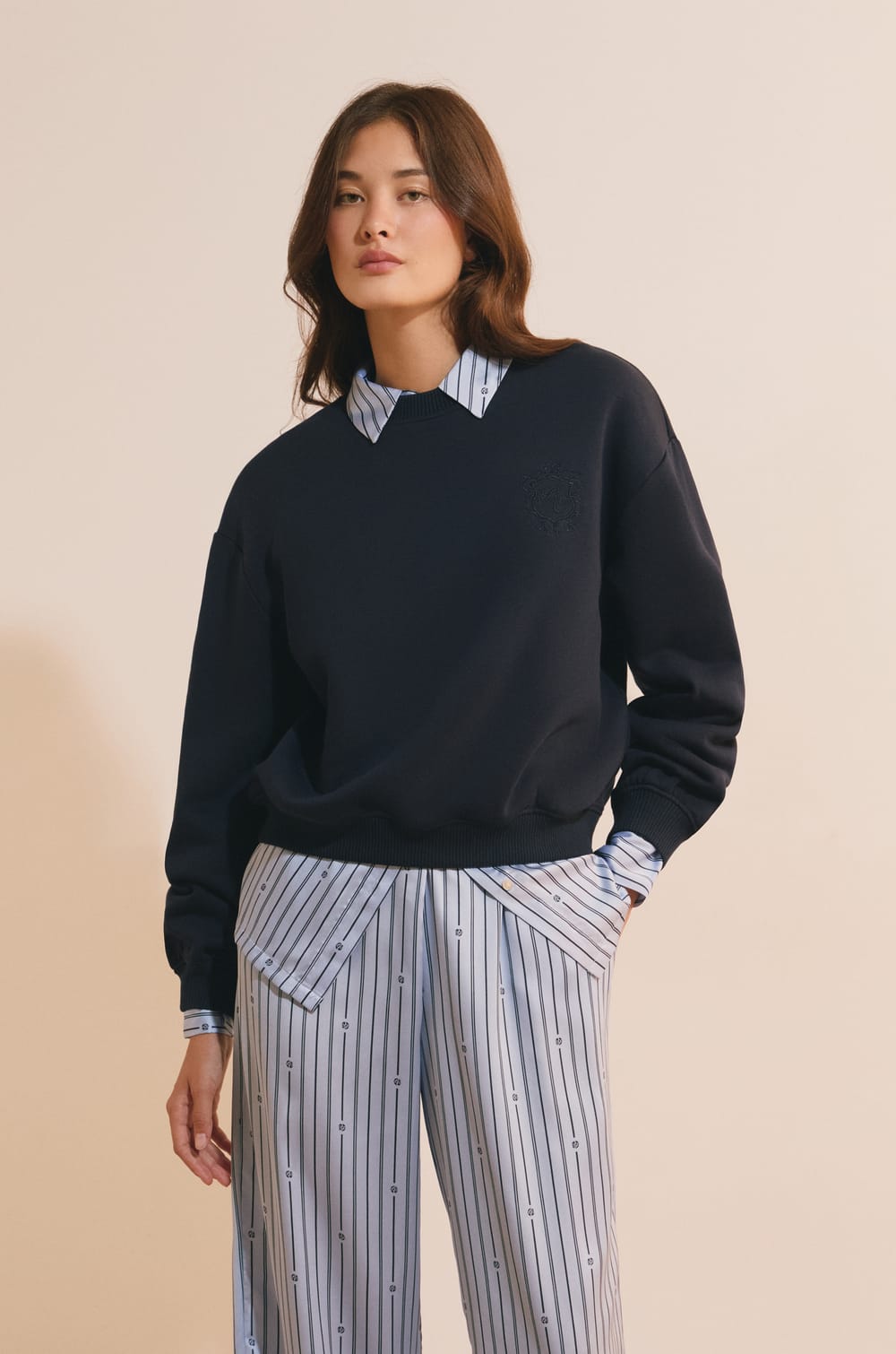 Sweatshirt en coton;${refinementColor}