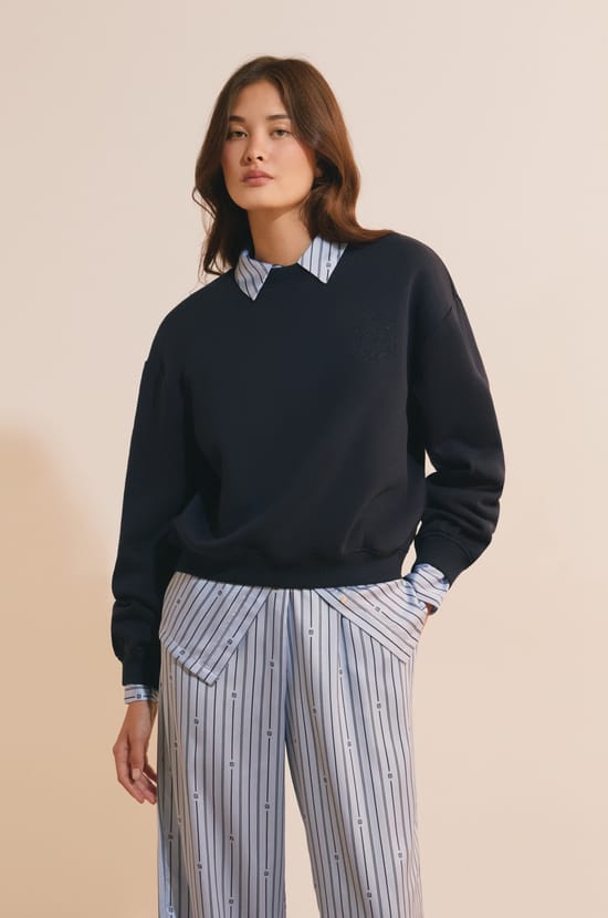 Sweatshirt en coton;${refinementColor}