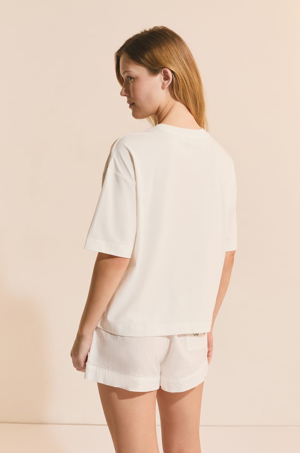 T-shirt de pyjama en coton avec imprim&eacute;;${refinementColor}