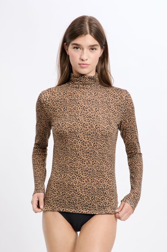 Thermal Turtleneck T-shirt with Cashmere;${refinementColor}