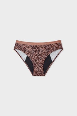 Majtki menstruacyjne z motywem lamparta - Obfite krwawienie;${refinementColor}